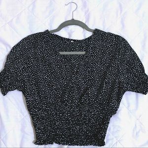White Polka-dot Top